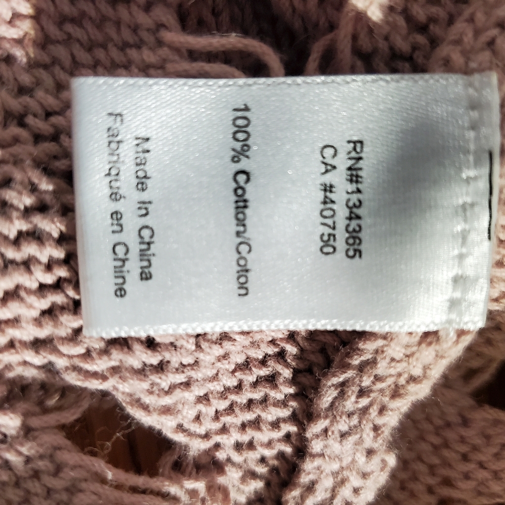 💚 3 For $15 💚 CROCHET Hollow Out Drop Shoulder Open Knit Sweater  Size Large - Picture 6 of 7